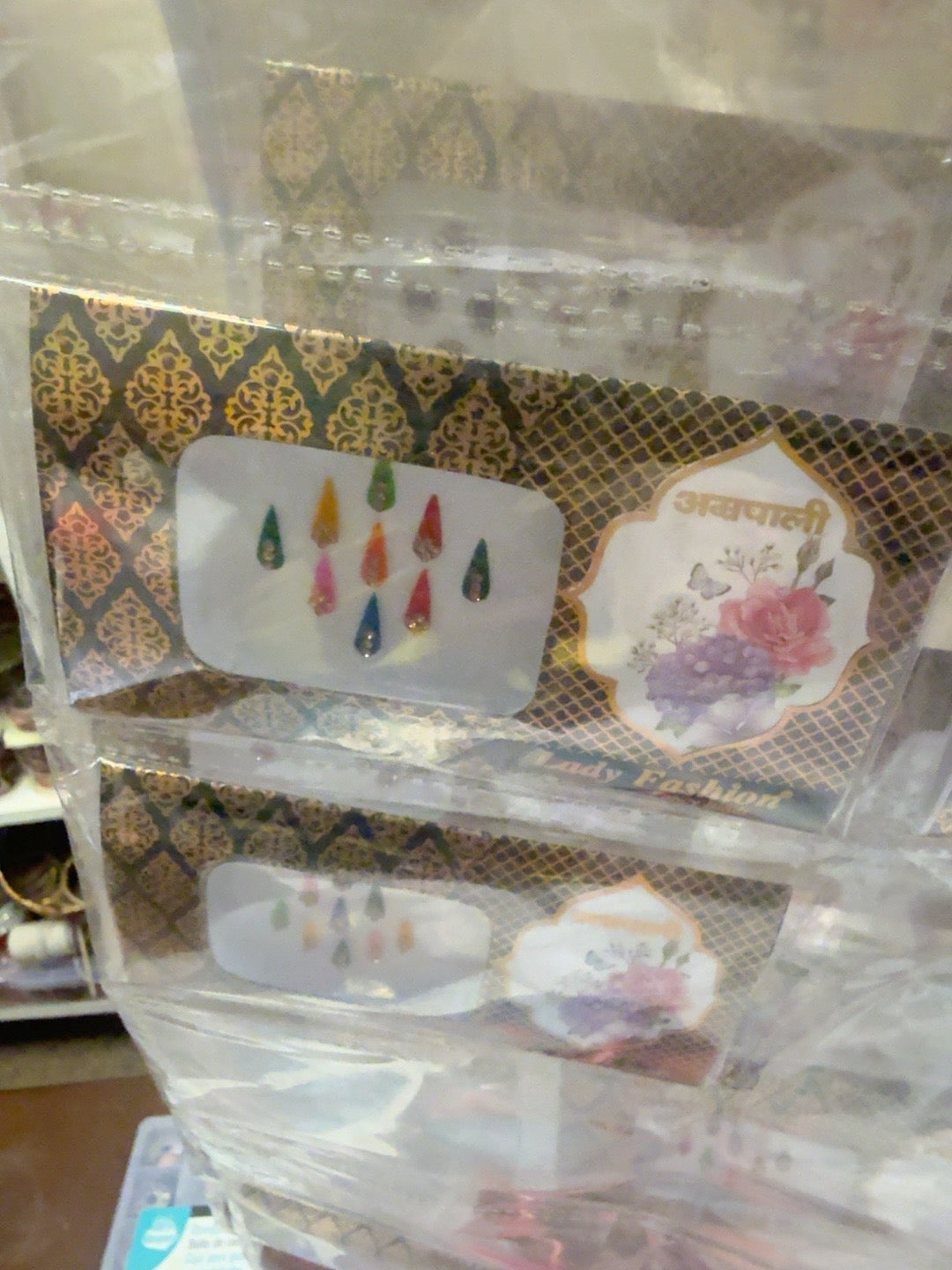 Colorful decorative stone bindi pack