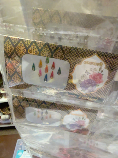 Colorful decorative stone bindi pack