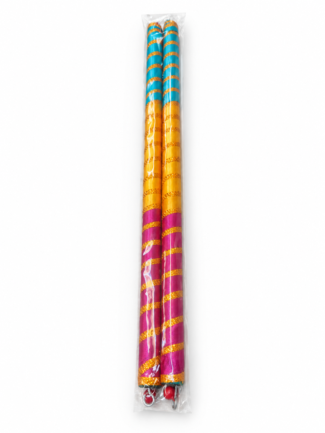 Decorative dandiya sticks, one pair, assorted design