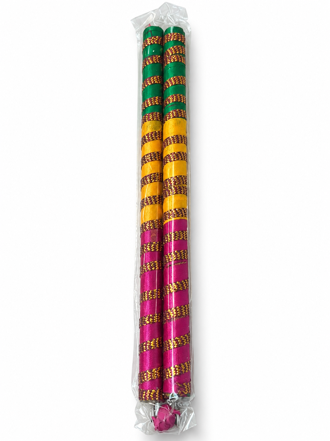 Decorative dandiya sticks, one pair, assorted design