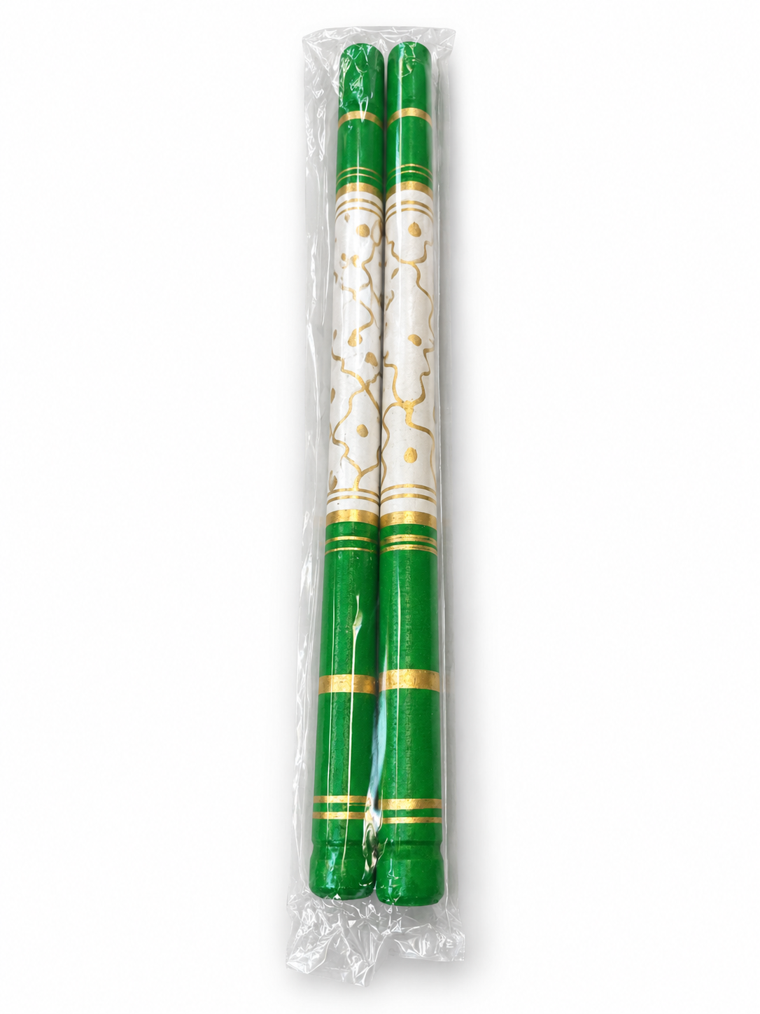 Decorative dandiya sticks, one pair, assorted design