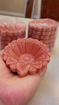 Flower design clay diya, sold individually