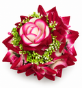 Maroon floral juda hair bun accessory