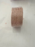 Rose gold-colored glass bangle set, size 2.10